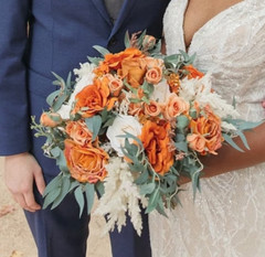 Fall Rustic Wedding bouquet/Bridal bridesmaid bouquet/Burnt Rose bouquet