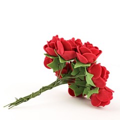 48 BURGUNDY Mini Roses 4″ Foam ARTIFICIAL FLOWERS Stems Party Wedding DIY