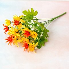 US 4pcs 18 Heads Artificial Daisy Flower Branch Home Wedding Party Decoration