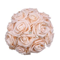 20pcs 7cm Artificial Flowers Foam Rose Fake Bride Bouquet Wedding