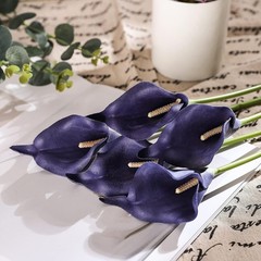 20pcs Calla Lily Bridal Wedding Bouquet Lataex Real Touch Artificial Flower H…