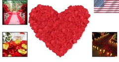 1000 Silk Red Rose Petals for Weddings & Celebrations, Fade-Resistant Elegance