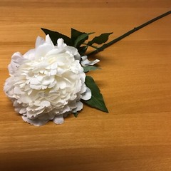 White Peony 27″ long 8 stems lot artificial flowers for crafts bouquet bridal