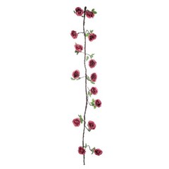 DUSTY ROSE 6 ft long Silk Rose Wedding Garland Leaves Bendable Wire Home Sale