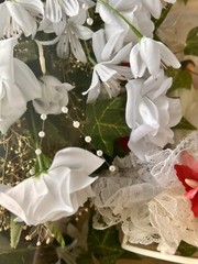 Wedding Bouquet and Boutenniere Bridal And Cake Topper VTG 1989 Sealed Pre Owned
