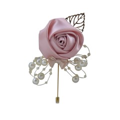 Artificial Rose Pearl Corsage Wedding Party Buttonhole Bride Groom Bridesmaid