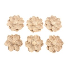 Decorate with Charm Vintage Hessian Burlap Lace Flowers (65 characters)