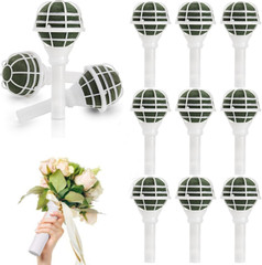 Lyellfe 12 Pack Flower Bouquet Holder, Wedding Bridal Bouquet Handle Holder for