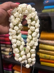 1 Mulam 16” Mallipoo Natural Looking Handmade Jasmine Flower Gajra G3