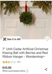 6 pcs Ganz Kissing Krystals Acrylic Small Mistletoe Kiss Ball 7″ Ornament $60