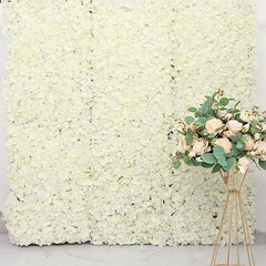 Silk Hydrangea Flowers 11 sq ft UV Protected Wall Backdrop Panels Centerpieces