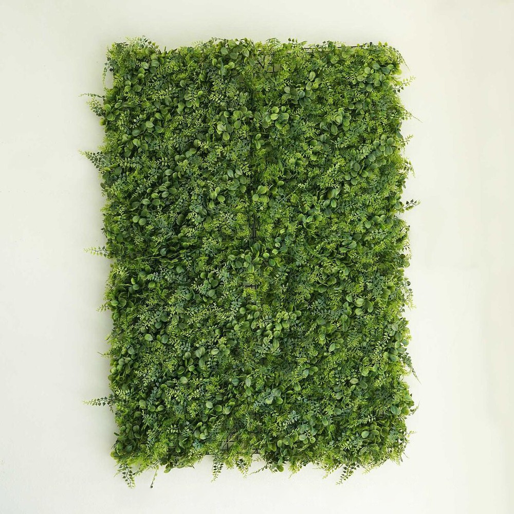 4 Green Artificial Fern and Boxwood Leaves Wall Backdrop Panels Wedding