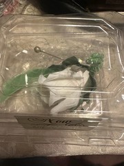 Now & Forever Keepsake Silk White Rose Corsage Boutonniere W/Light Green Ribbon