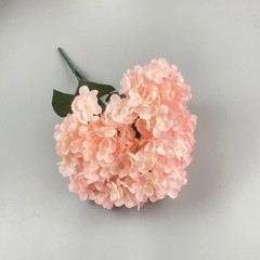 Large Size 5 Heads Artificial Flowers White Pink Hydrangea Silk DIY Wedding Brid
