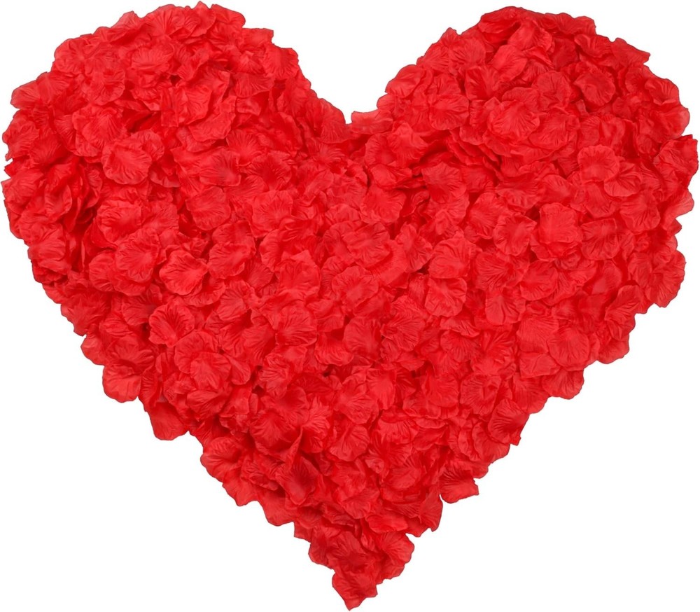 3000 Pcs Silk Rose Petals,Red Rose Flower Petals Decorations, Fake Rose Petals R