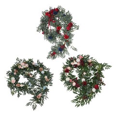 3-Style Artificial Floral Garland, for Wedding Decoration, Artificial Flower