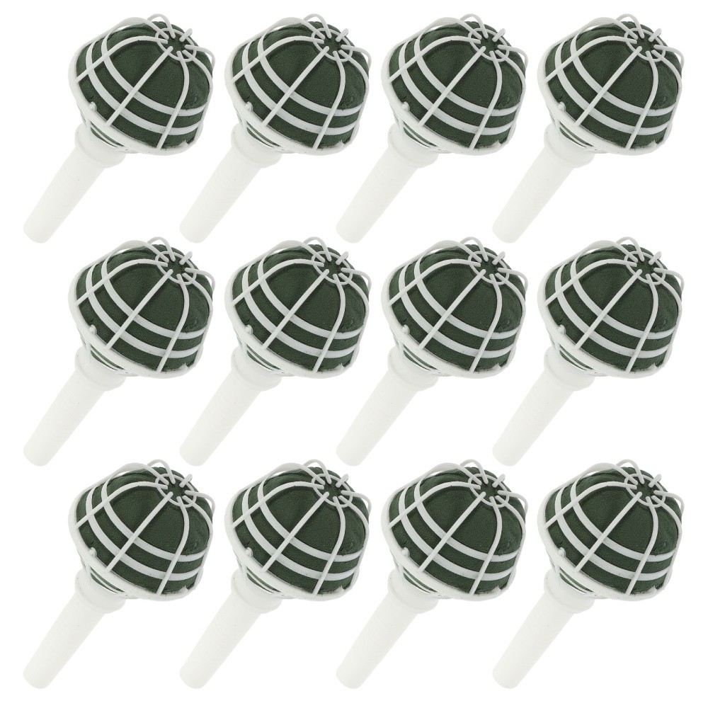 18Pcs Hand Tied Wedding Bouquet Holder with Stable Floral Base for Bridal Use