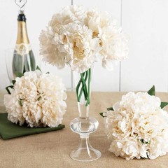 11″ Cream Silk Artificial Peony Flowers Bouquet Wedding Centerpieces Decorations