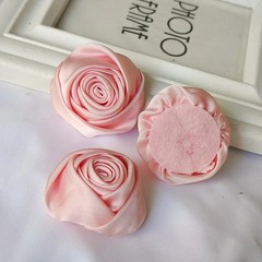 5pcs Satin Ribbon Rose Flowers DIY Wedding Bridal Bouquet Dress Decor