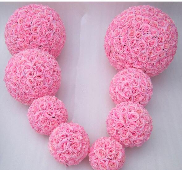 Pink Rose Flower Pomander Wedding Kissing Ball 11-12 inches 1 Piece USA Seller