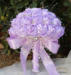 Bridal Wedding Bouquet Round Bling Brooch Bouquet Throw Toss Artificial Rose …
