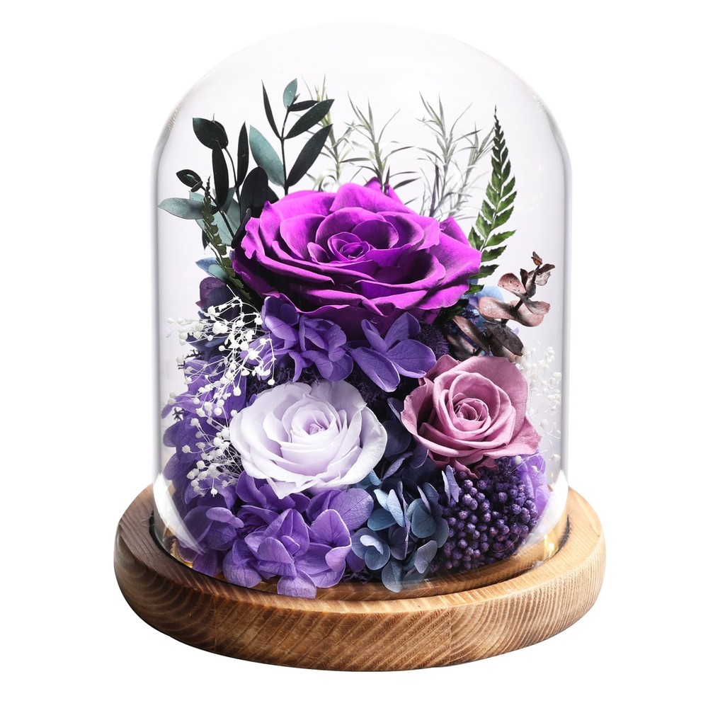 lovenfold Flowers for Delivery Preserved Rose Gifts Purple