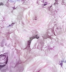 Lilac Artificial Flower Panels Wedding Party Wall Decor Photo Background W-27
