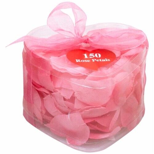 Holiday Home Heart Shaped Pink, Red or White Rose Petals, 150 per pkg. (NIP)