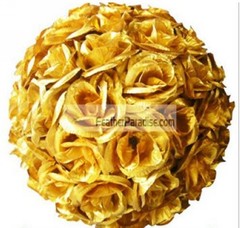 11-12 Inches Gold Rose Flower Ball Wedding decoratin Ball Kissing Ball USA