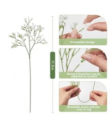 Pcs Baby Breath Artificial Flowers Bulk，White Artificial Flowers Artificial 120