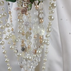 Seaside Crystal Treasures Faux Silk Wedding Bouquet