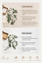 Teal Orange Artificial Wedding Arch Flowers Kit | Pack of 4, 2pcs Hanging Flower