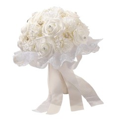 Realistic Silk Bridal Bouquet Artificial Flower Wedding Ceremony Photography