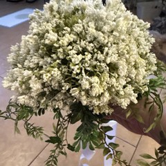 Artificial-Silk White Babies Breath Handheld Wedding / Prom Bouquet. Large Size