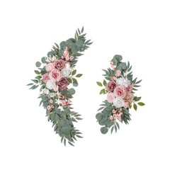 2x Wedding Arch Flowers Welcome Sign Decoration Handmade Greenery Modern Wedding