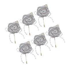 6Pcs Florals Wedding Lapel Decoration for Bride and Grooms Handmade Boutonniere