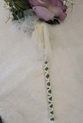 Wedding Bouquet Set – Purple Cream and White with Pearl Accents