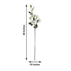 2 CREAM 38″ SINGLE STEM SILK ROSES Bouquets Wedding Centerpieces Decorations