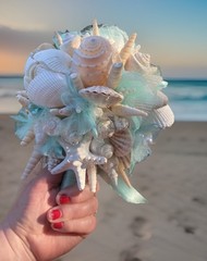 Natural Seashell Wedding Bouquet, Forever Keepsake, Beautiful One Of A Kind