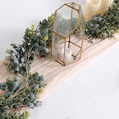 6 ft Frosted Green Artificial Eucalyptus LEAVES Faux Vine Greenery Garland Party
