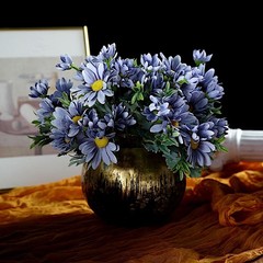 4 LAVENDER 11″ Daisy Bushes Faux SILK FLOWERS Wedding Party Events Home Supplies