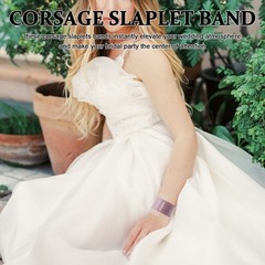 6Pcs Pink Wedding Party Bracelets Slap Style Floral Corsage Wristbands