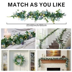 MOYEE Candle Holder Centerpieces for Tables,Candle Mixed Color Daisy Wreath