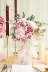 Dusty Rose Cream Artificial Flowers Fake Roses Peonies and Delicate Dusty Rose