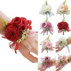 Wrist Groom Boutonniere Gifts Flower Party Bridesmaid Corsage Rose Bride
