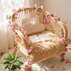 Pcs 92.5 FT Artificial Cherry Blossom Flower Vines Bulk Faux 12 Rose Red