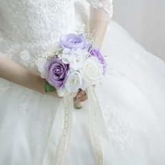 Wedding Bouquets for Bride Bridesmaid, Artificial Lilac Bride Flower Bouquet …