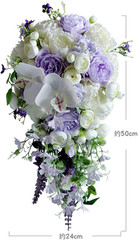 Bride Wedding Cascading Bouquet for Bride Wedding Artificial Flowers Romantic R