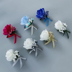 Set of 2 4 6 Wedding Corsages with Safety Pin Silk Ribbon Calla Lily Flowers