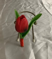 real touch tulip boutonniere…..you choose color